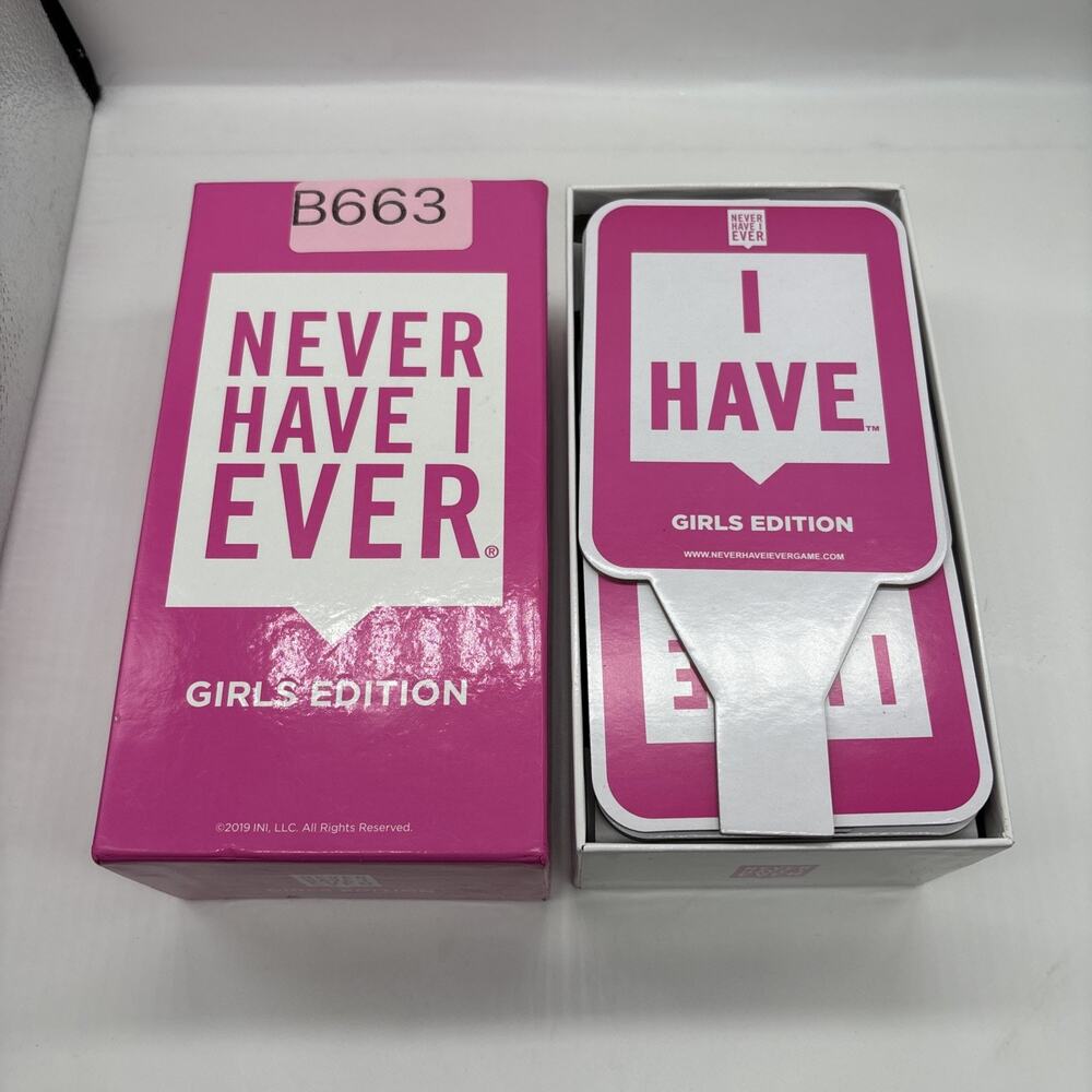 2019 Ini LLC Never Have I Ever Girls Edition Card Game NEW FACTORY SEALED